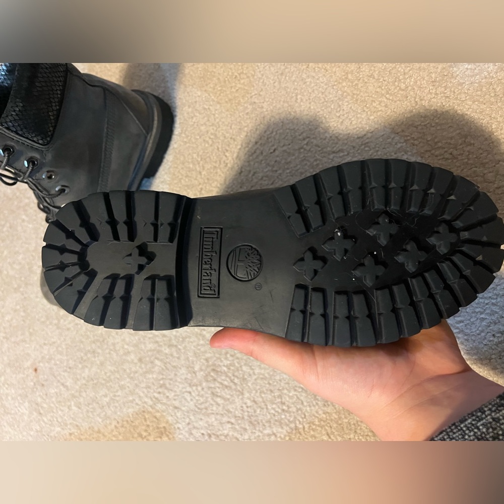 Timberland Black and Gray Combat Boots - Picture 5 of 8